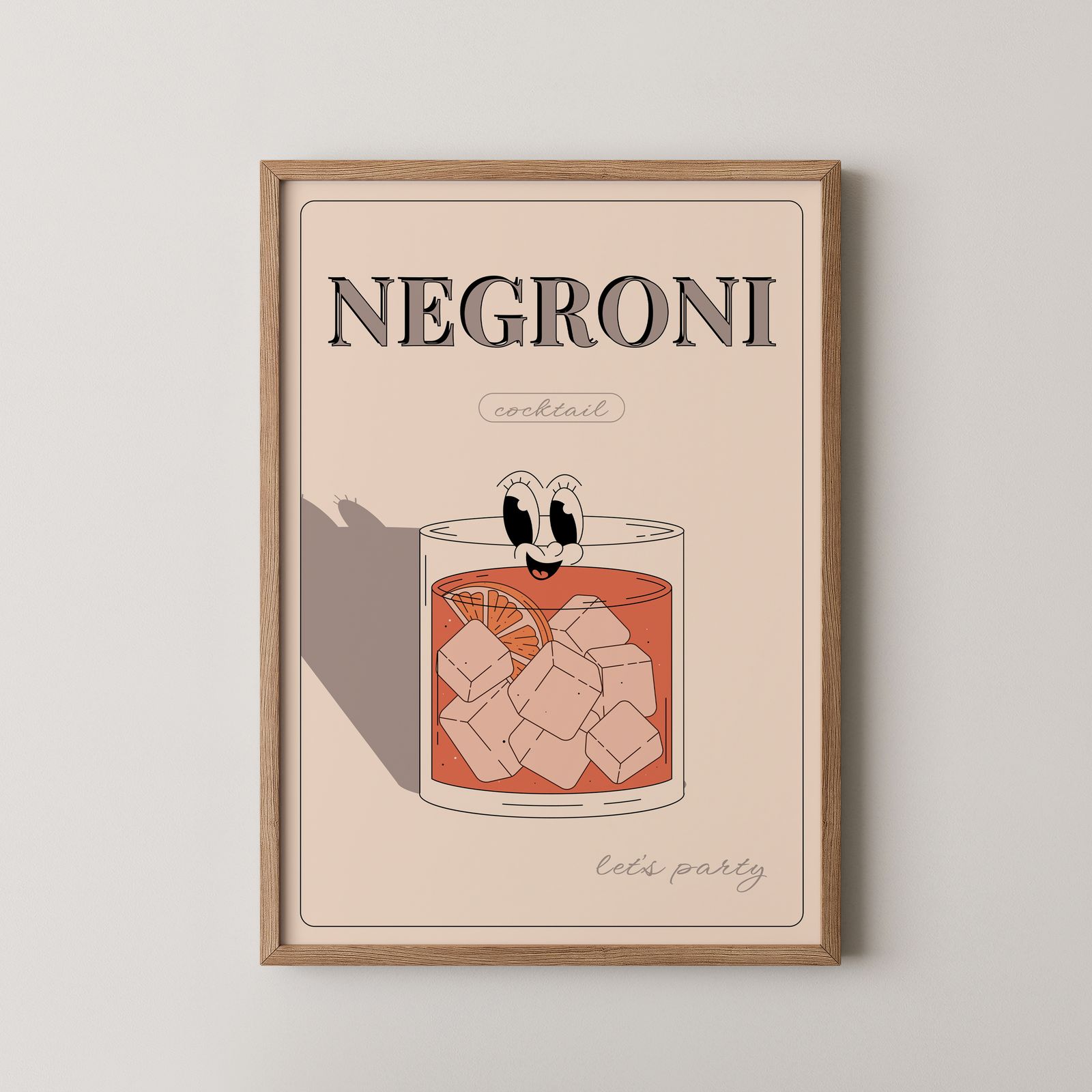 Poster - Negroni Cocktail Konst