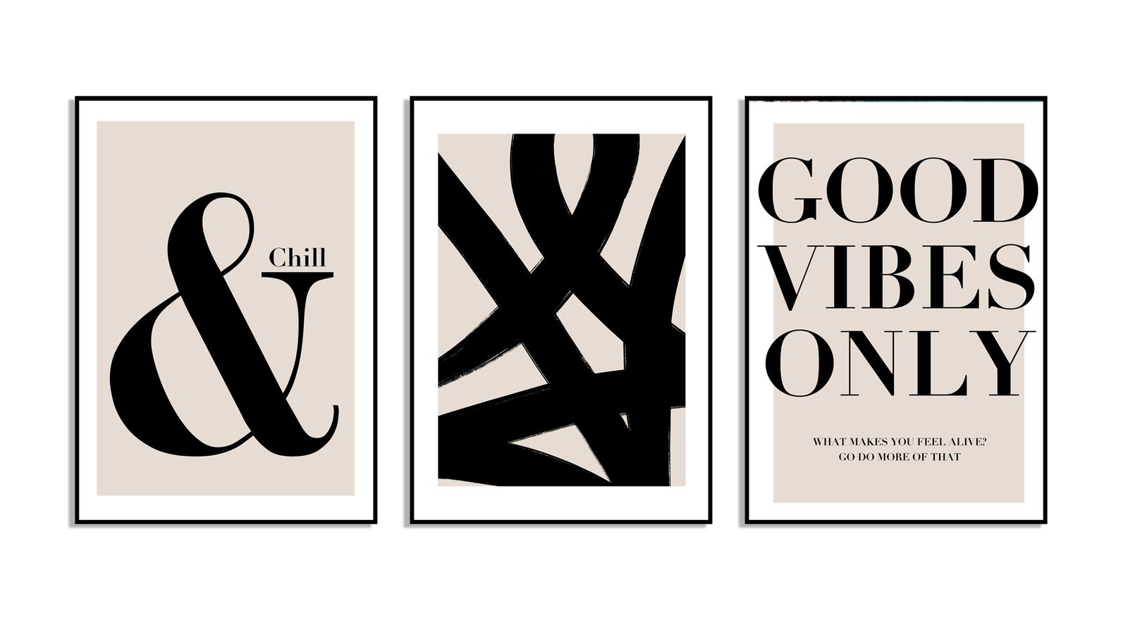 Motiverande Väggposter Set av 3