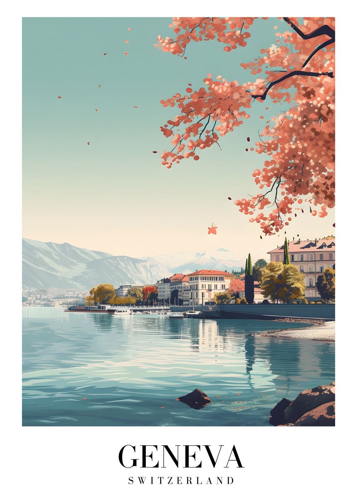 Poster - Genève landskap