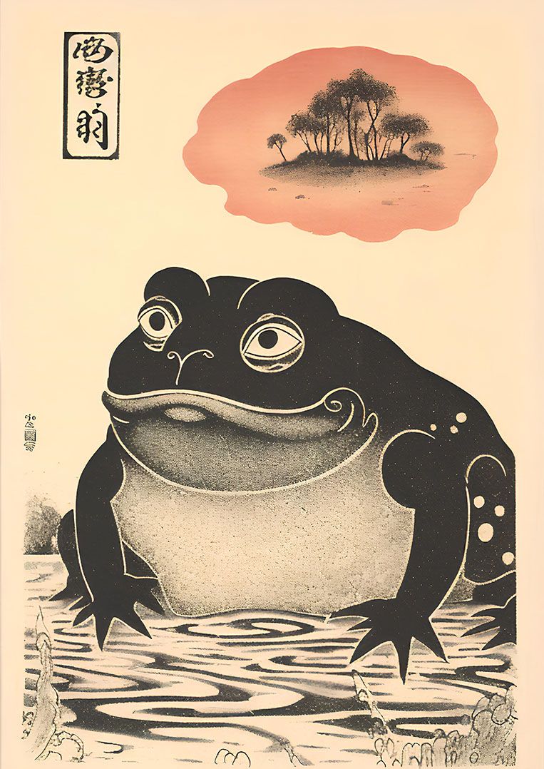 Poster - Groda med Landskapsdröm