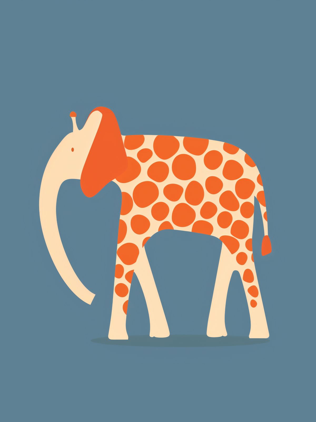 Affisch - Orange Elefant