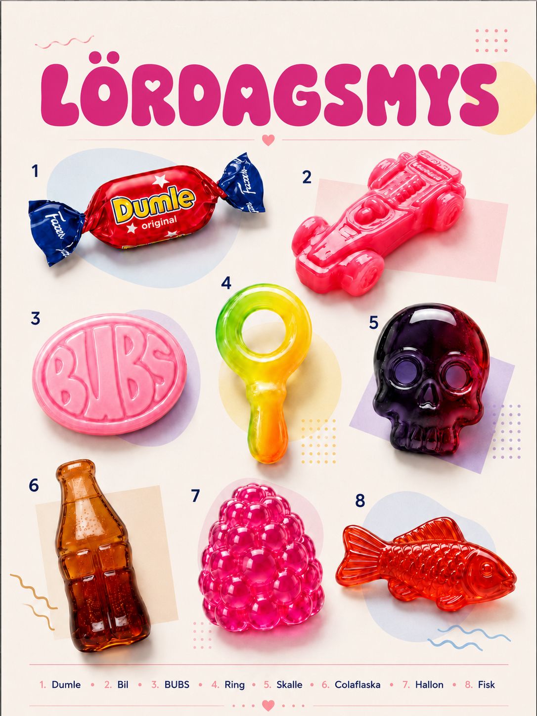 Poster - Lördagsmys Godis