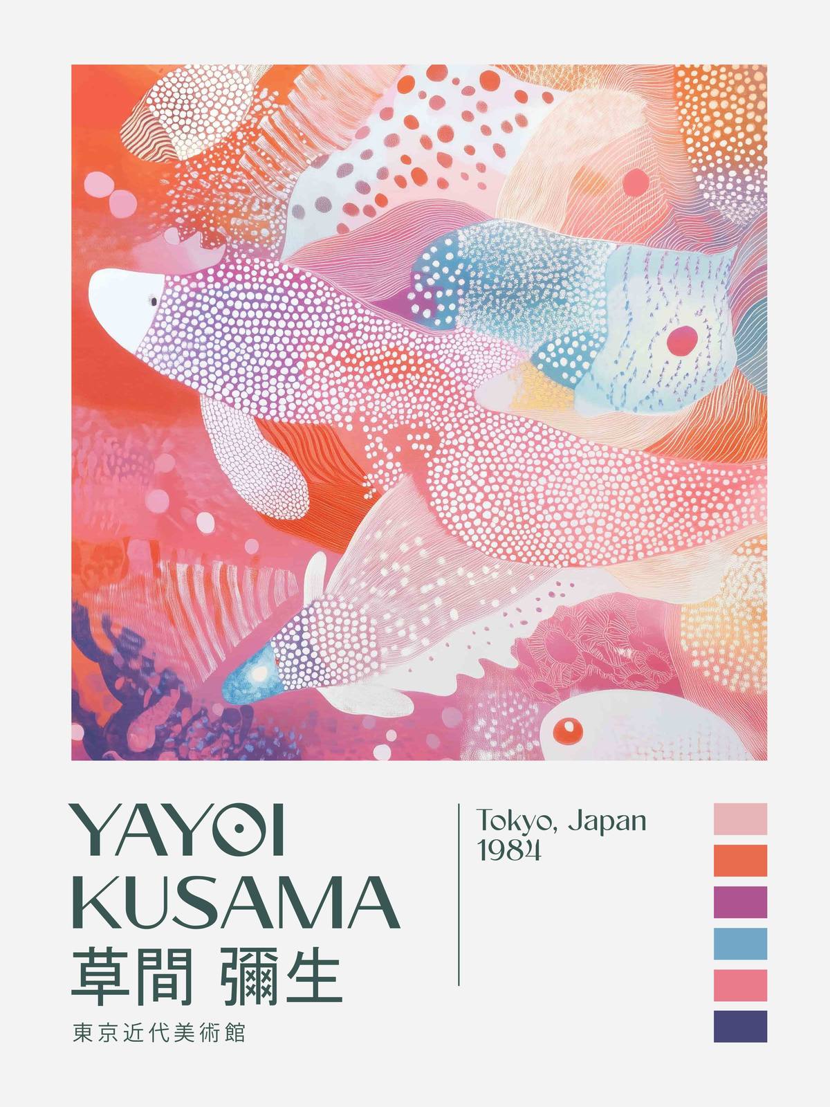 Poster - Yayoi Kusama-konstverk