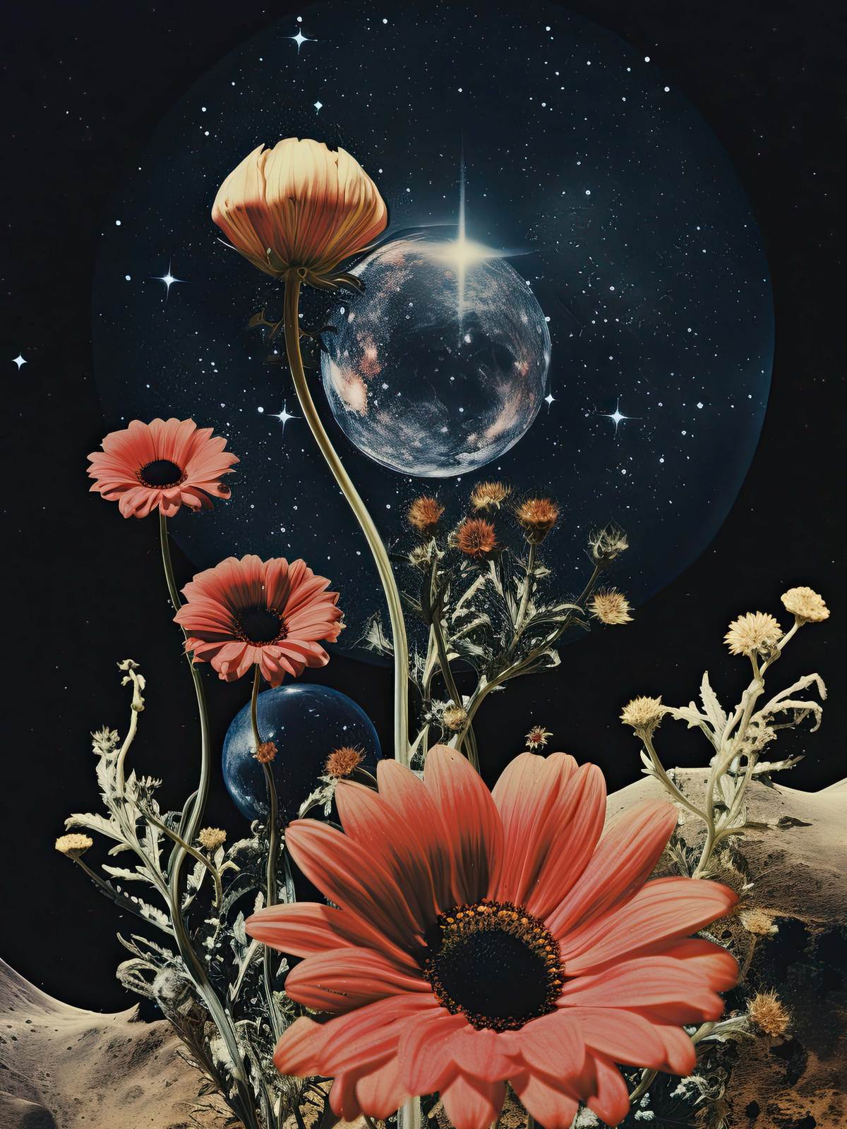 Poster - Kosmisk Blomsterblomning