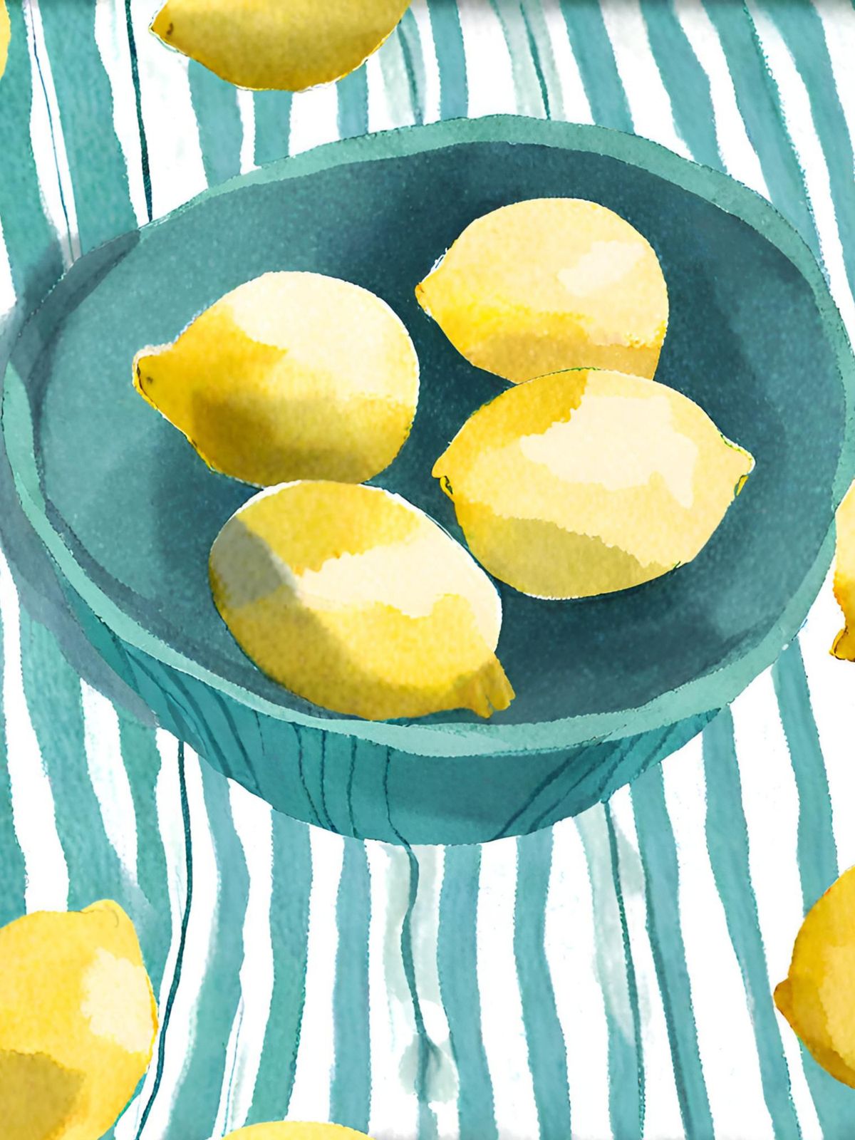 Poster - Citroner i skål