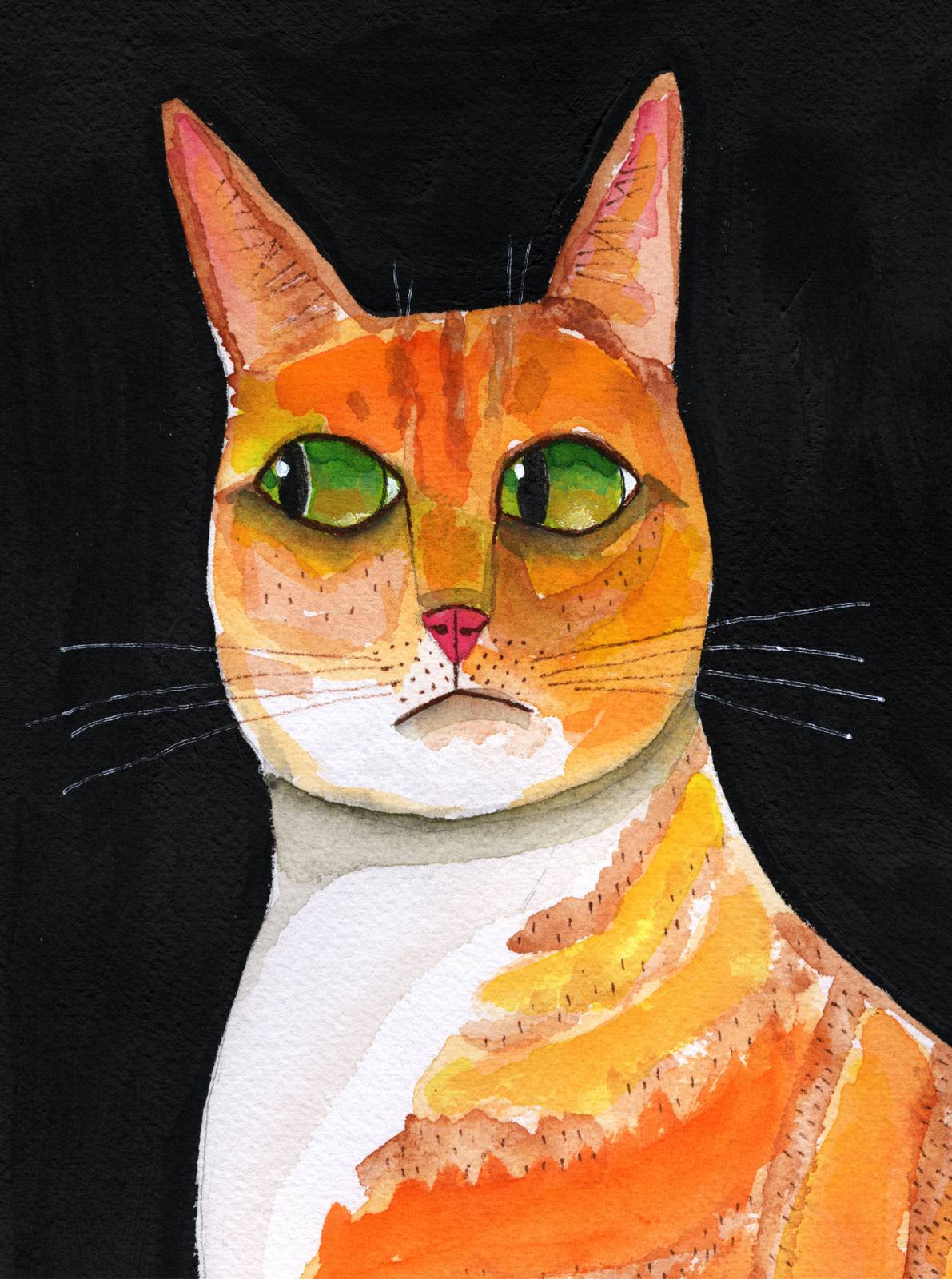 Poster - Orange Cat Portrait