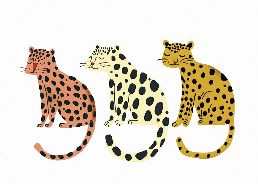 Poster - Lekfulla Leoparder