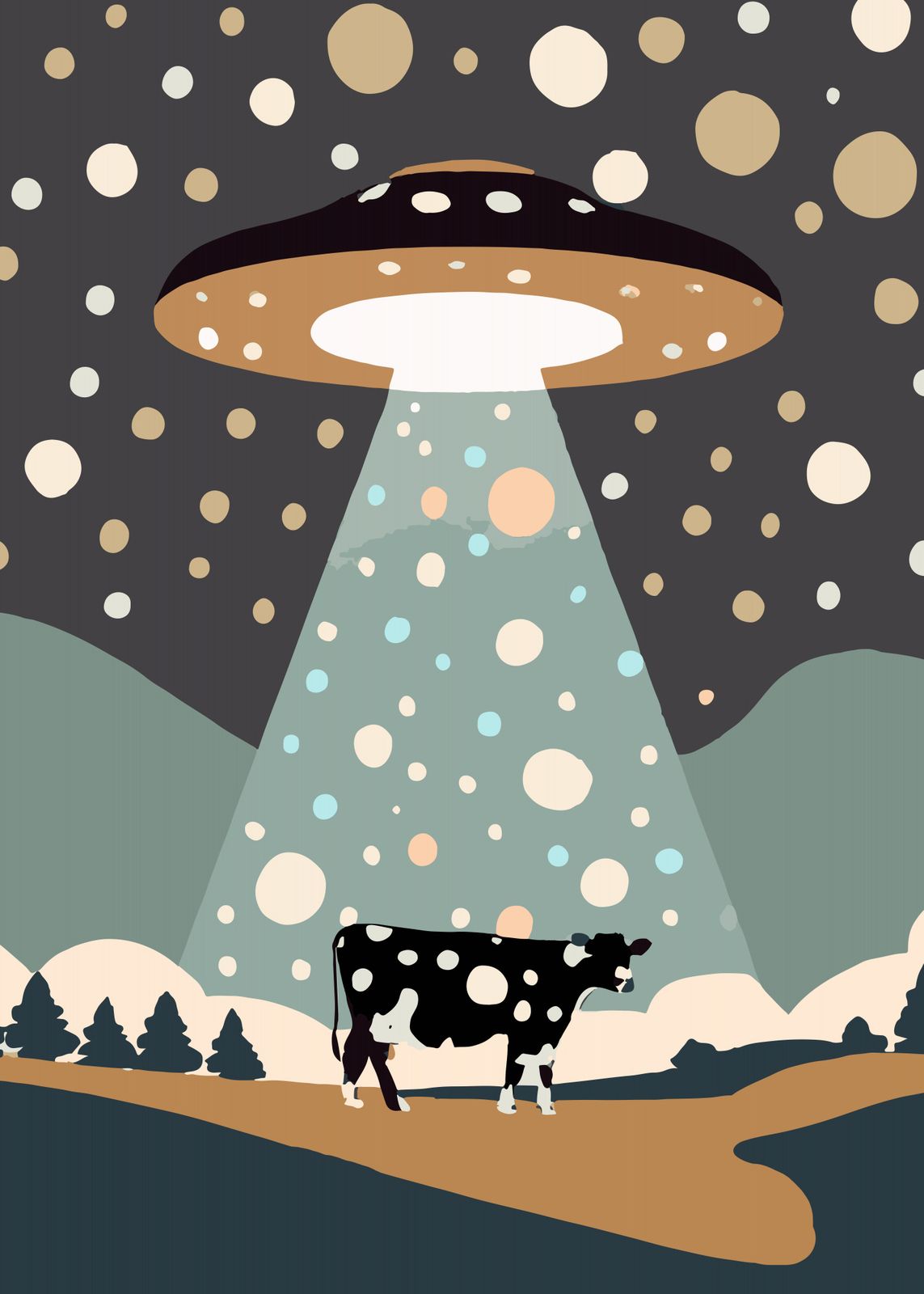Poster - UFO och Ko