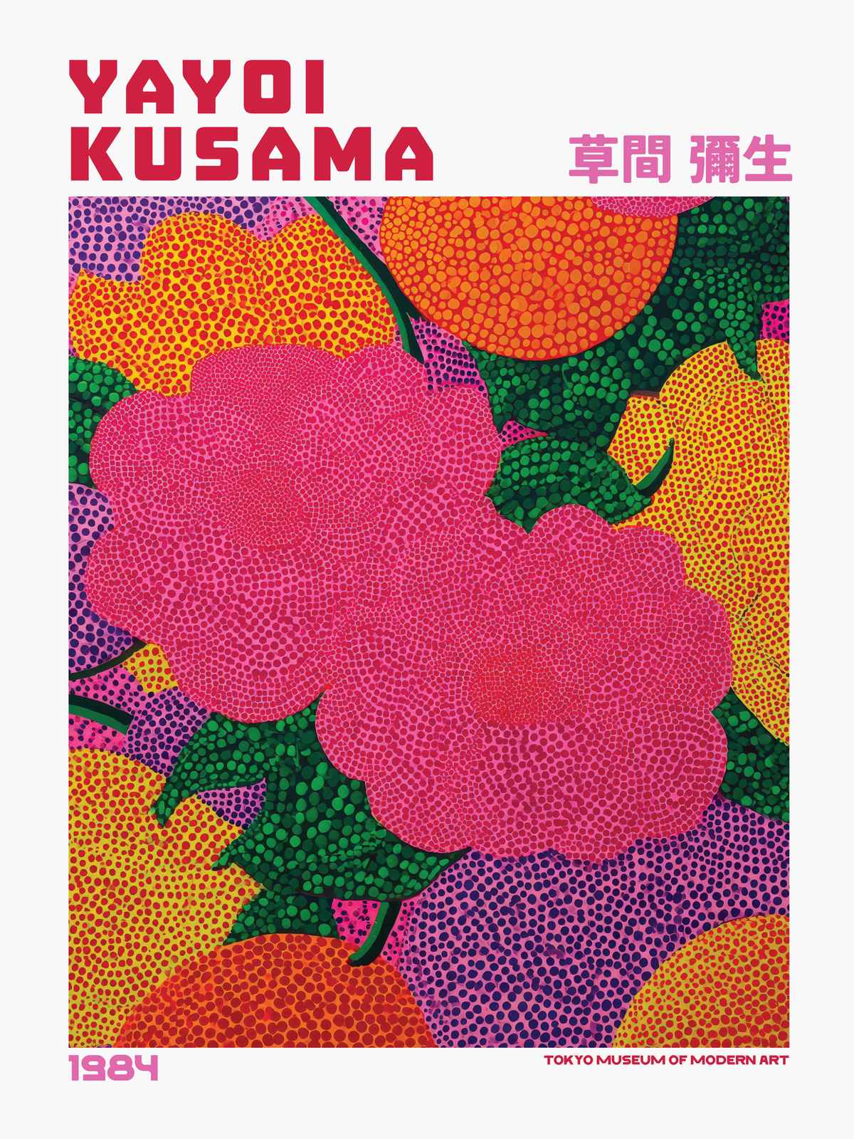Poster - Yayoi Kusama Blommor 1984