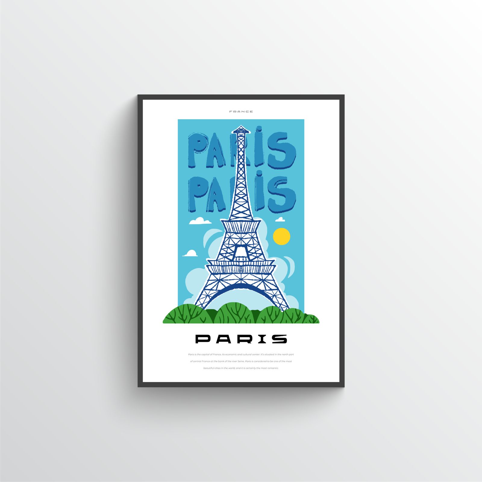 Eiffeltornet Paris Affisch