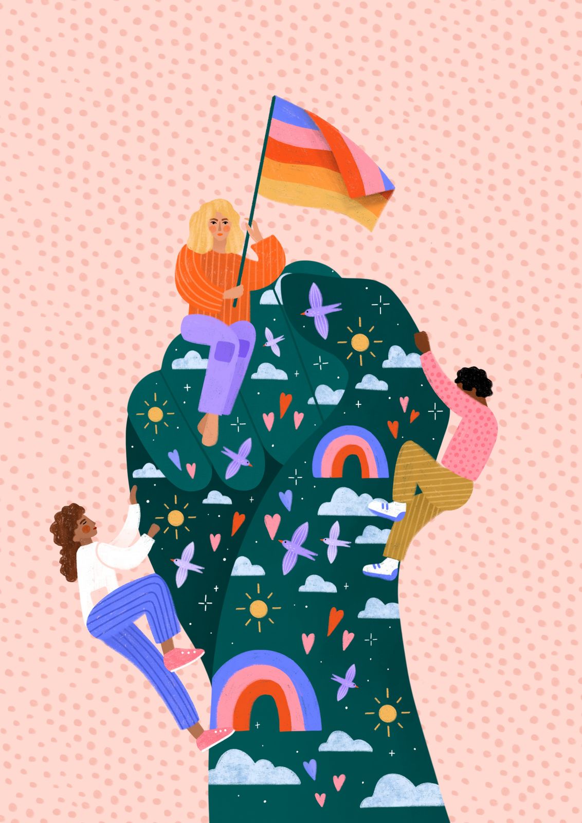 Poster - Klättra för Pride
