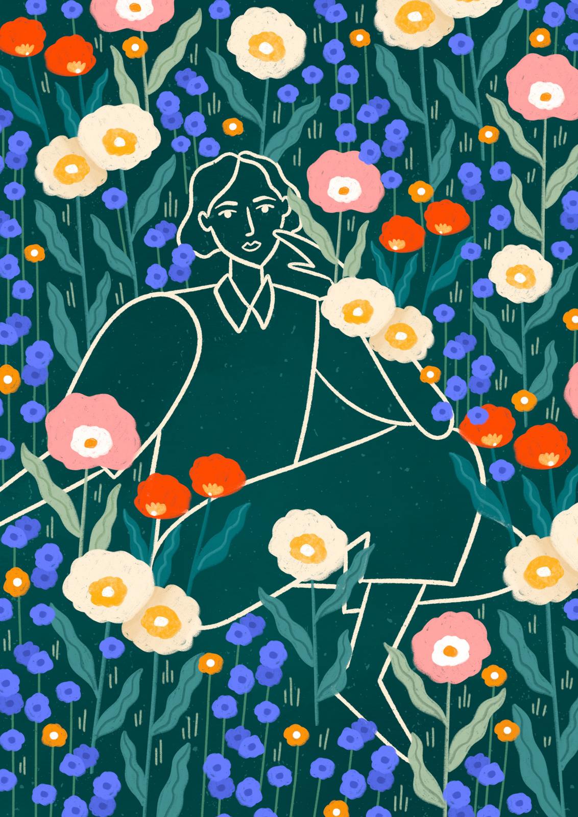 Poster - Blommig Illustration