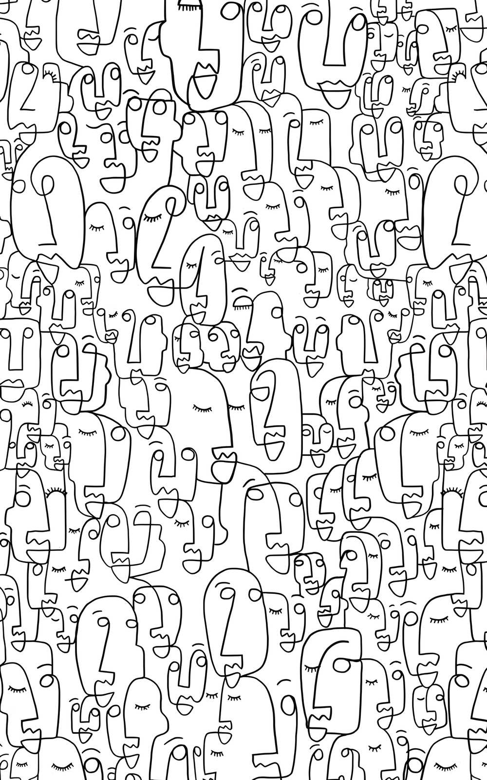 Poster - Abstrakta Ansikten
