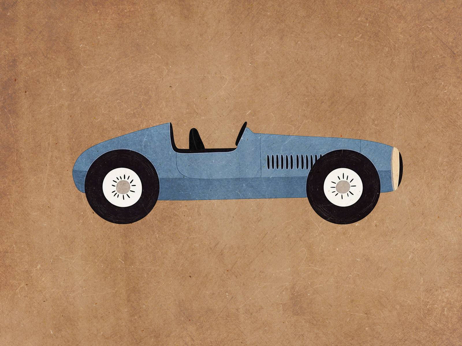 Poster - Vintage-racerbil