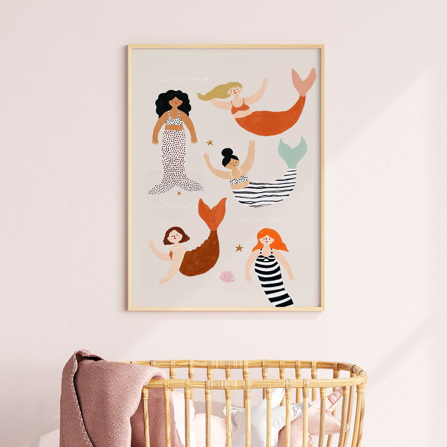 Poster - Sjöjungfruillustration