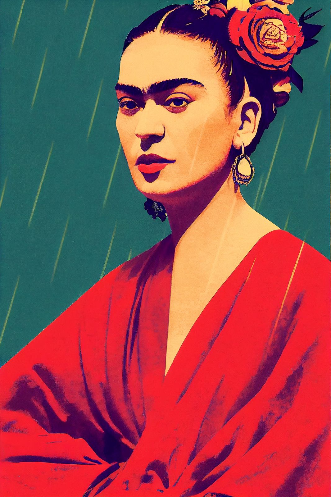 Poster - Frida Kahlo Porträtt