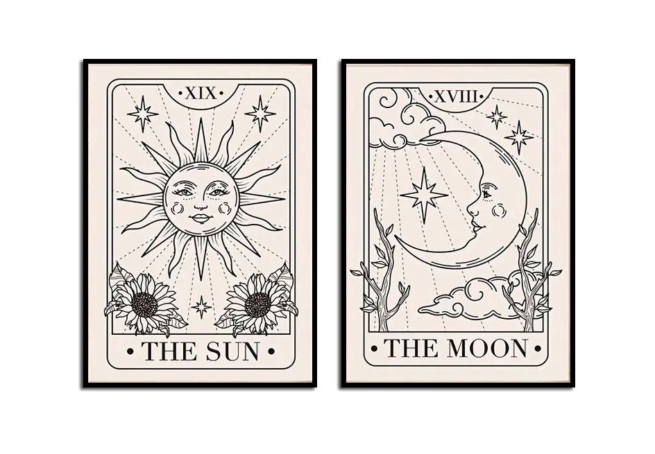 The Sun and Moon Poster - Set av 2