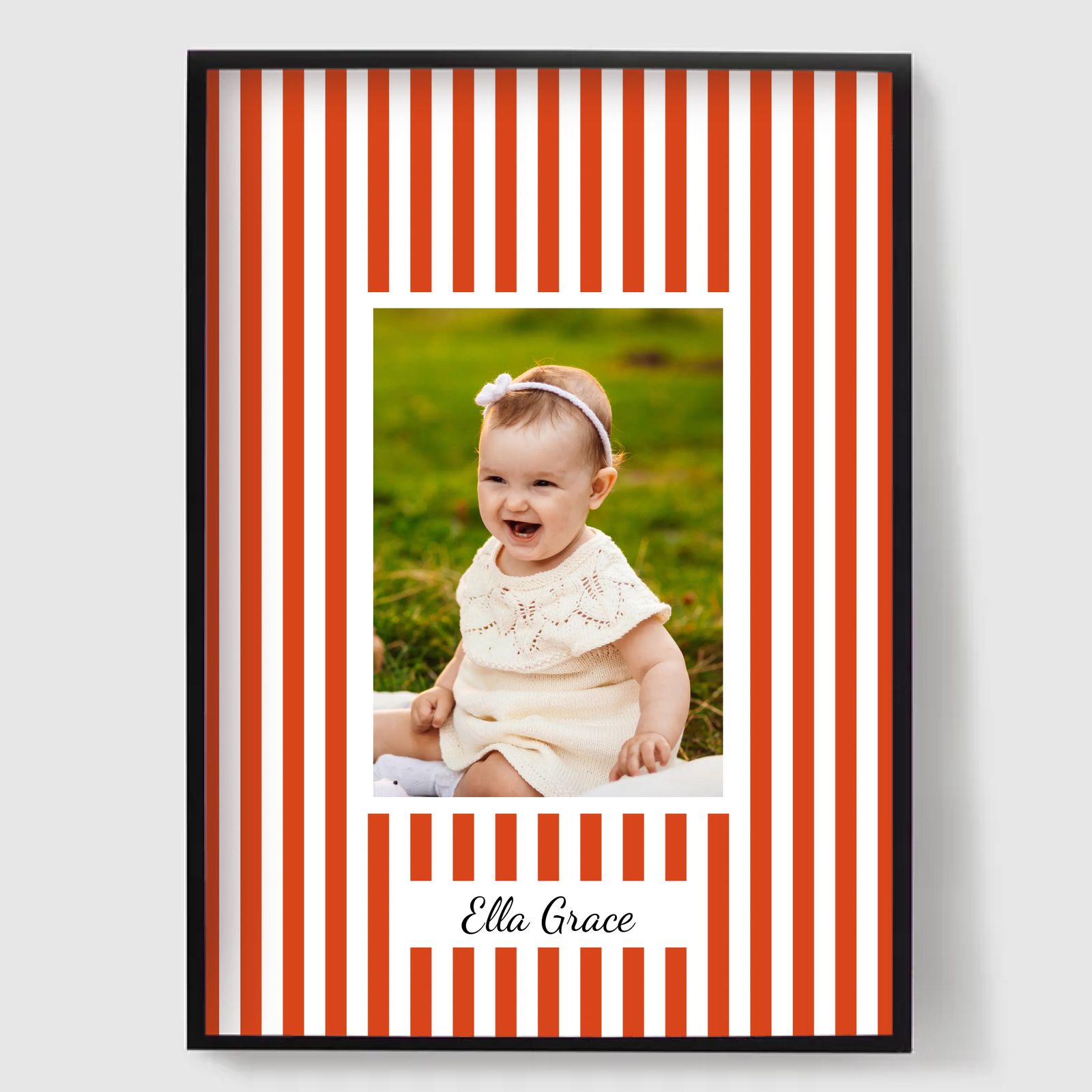 Personlig Poster - Fotouppladdning Randig Bakgrund