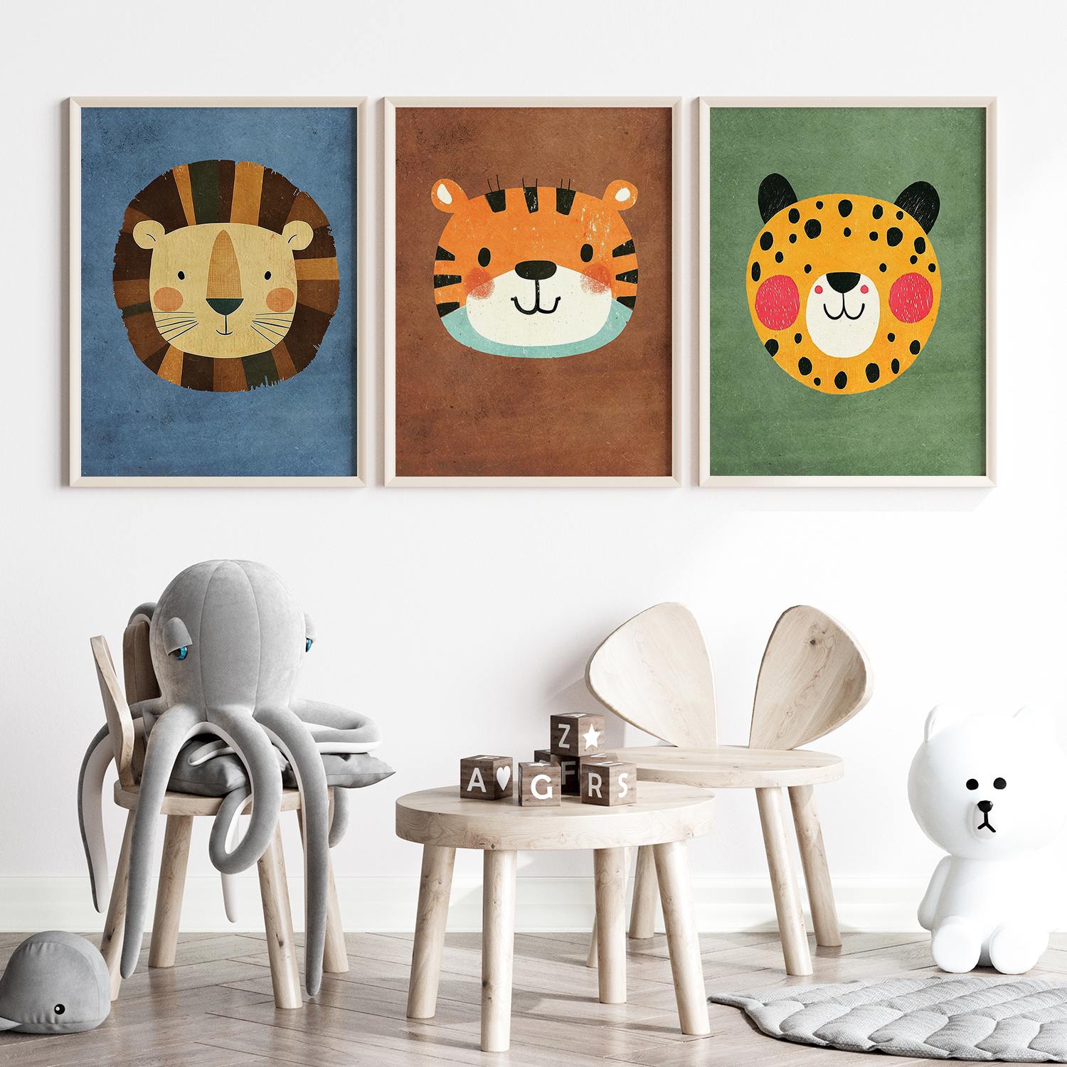 Poster - Söta Djurfjärrkontroller / Set av 3