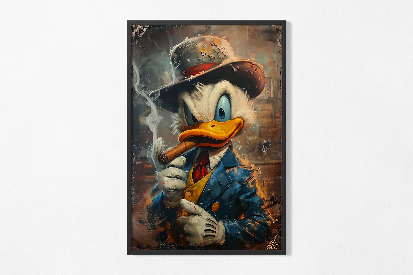 Poster - Rökande Anka Porträtt
