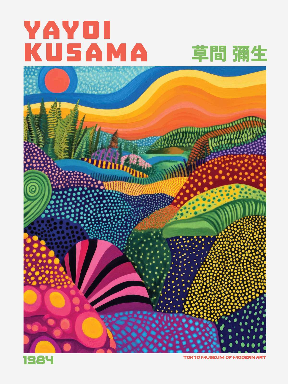 Poster - Yayoi Kusama Konst 1984