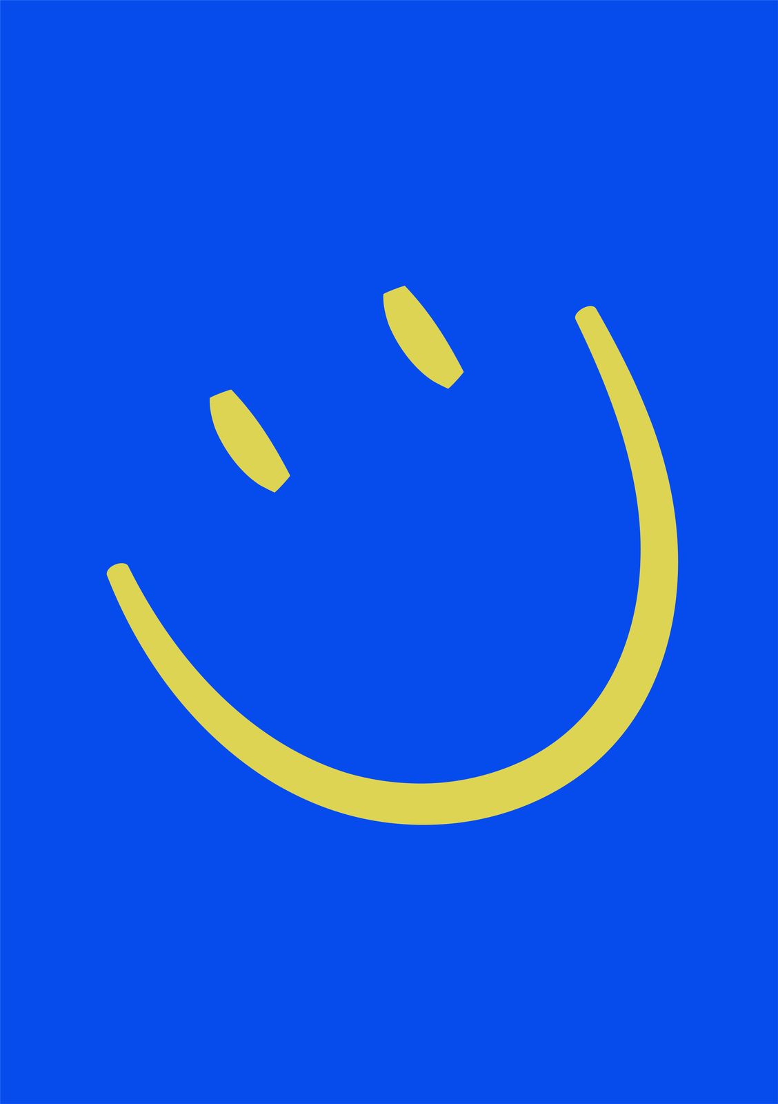 Poster - Blå Smiley