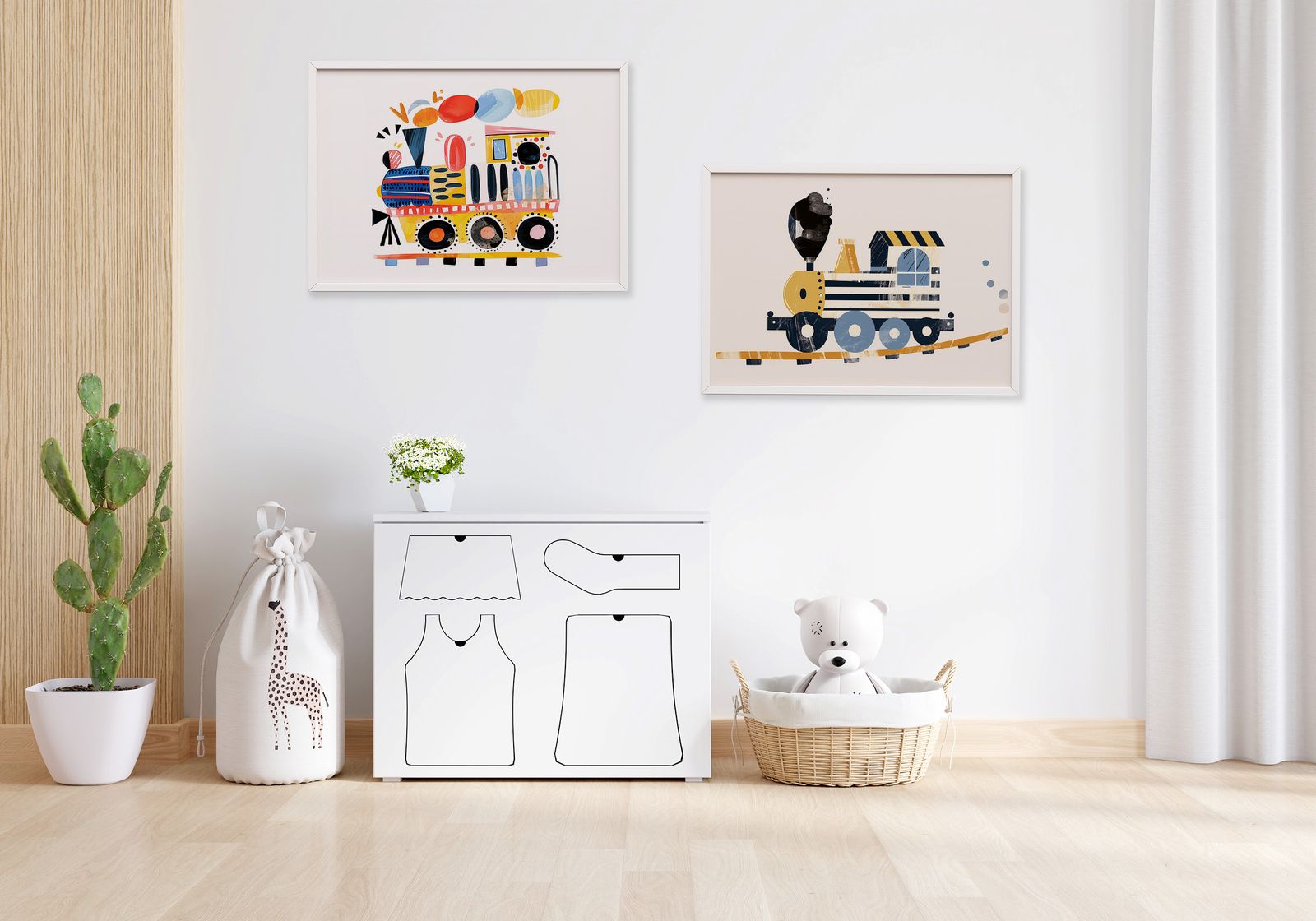 Poster - Färgglatt Tåg / Set av 2