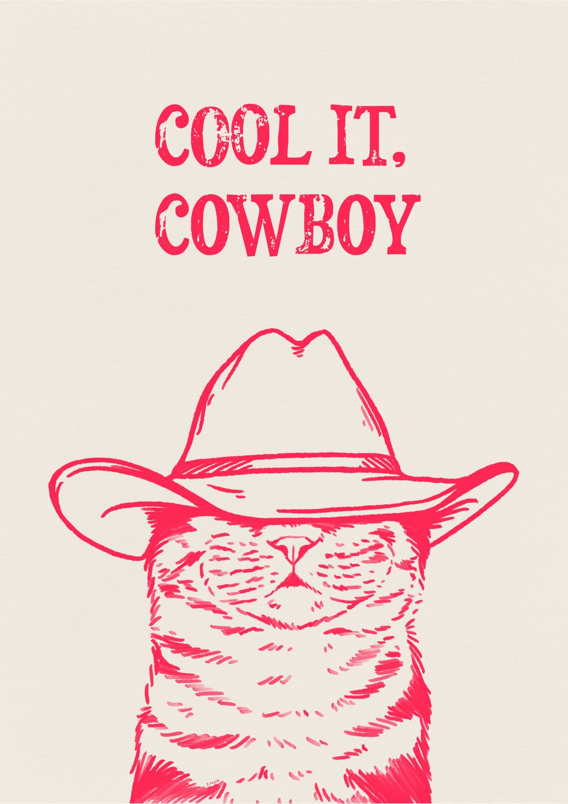 Poster - Cool Cat Cowboy