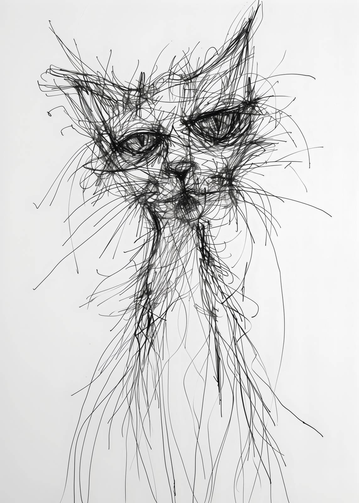 Poster - Abstrakt Kattkonst