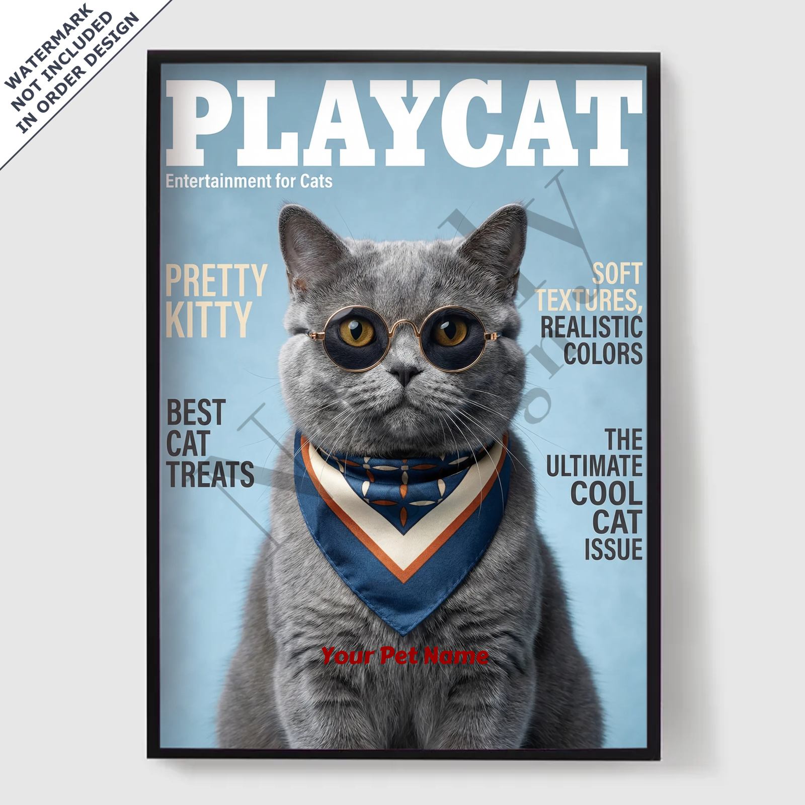 Personlig Poster - PlayCat Magazine - AI Poster