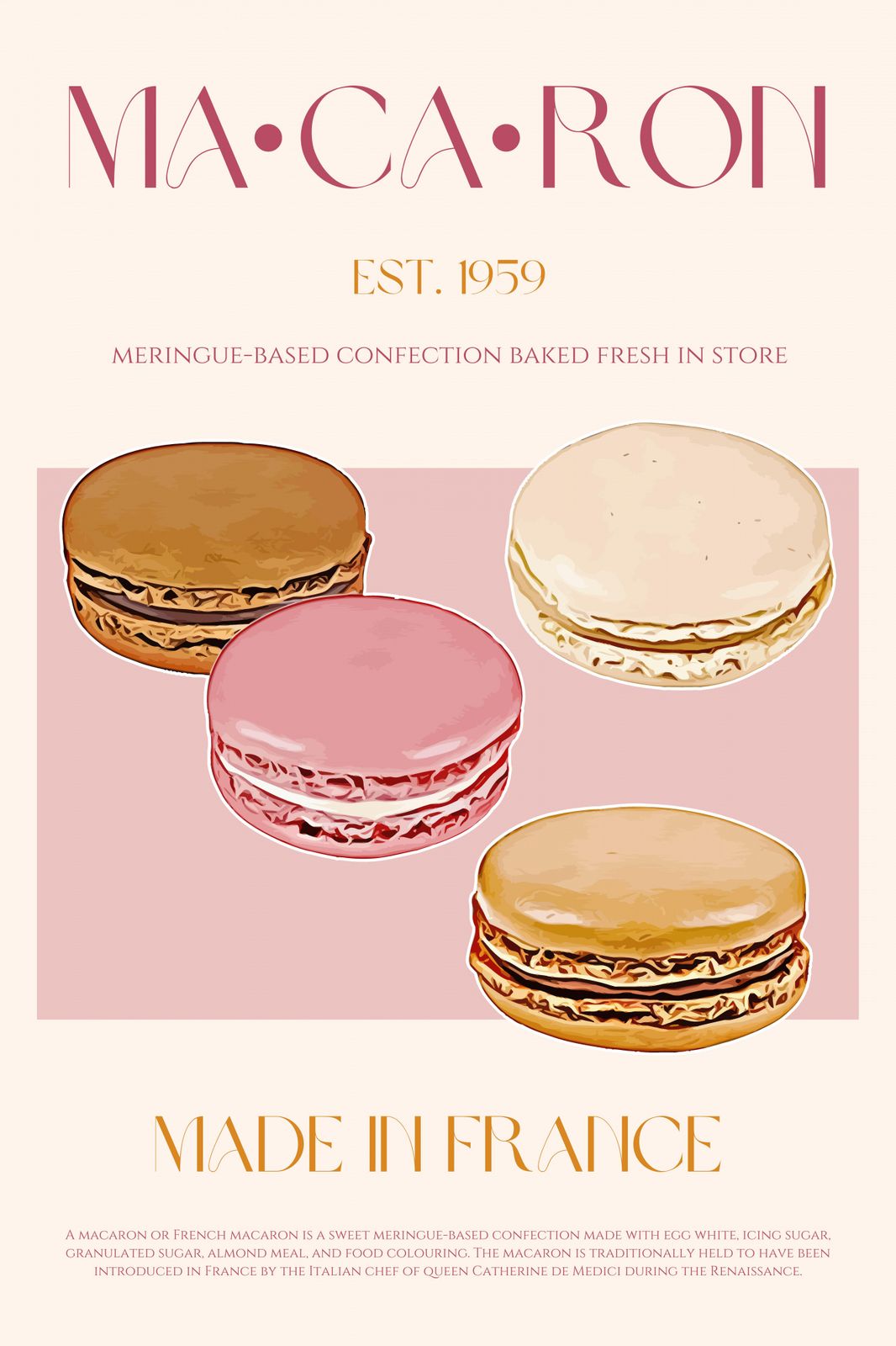 Poster - Macaron-förnimmelse