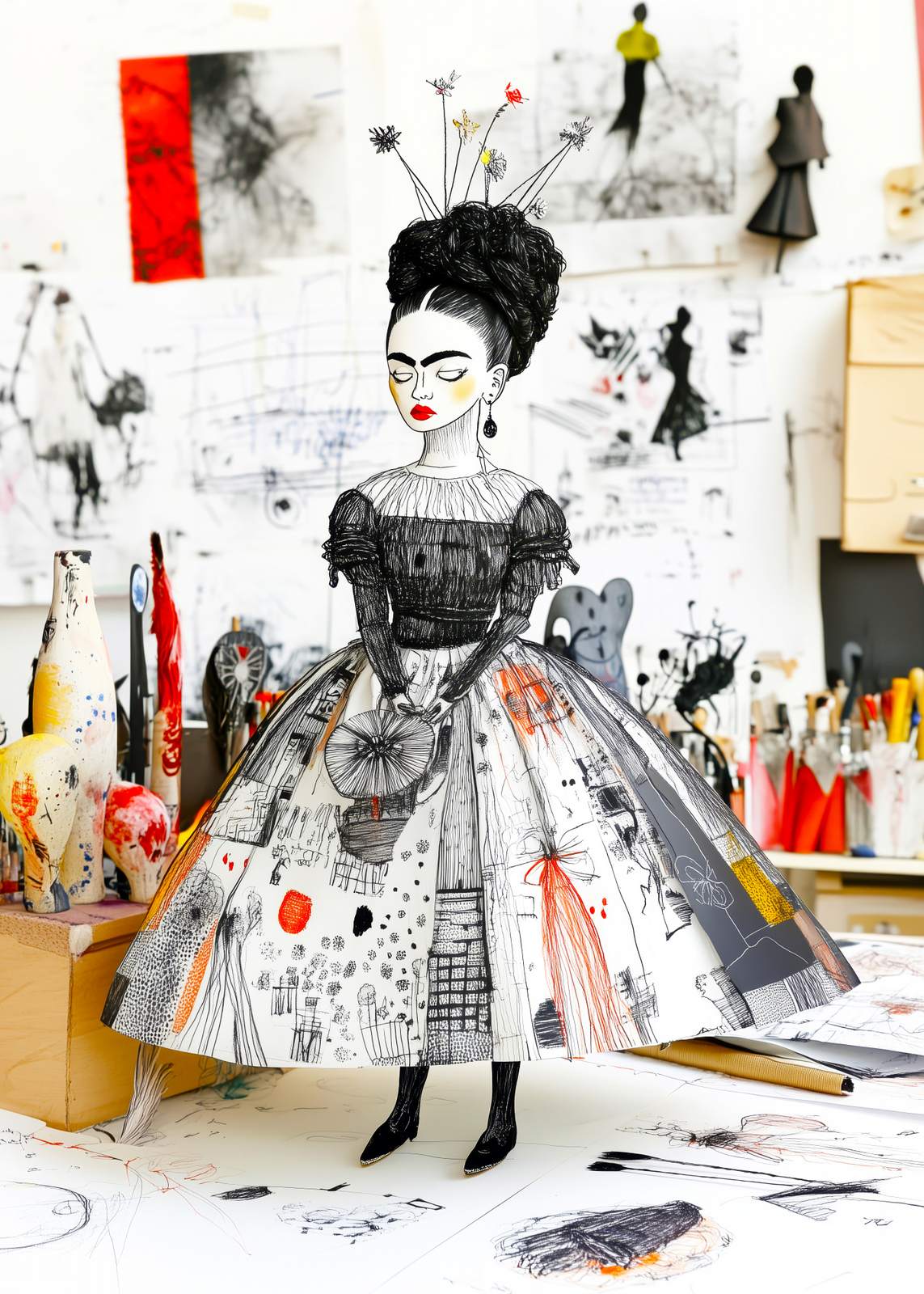 Poster - Frida Inspirerad Konstverk