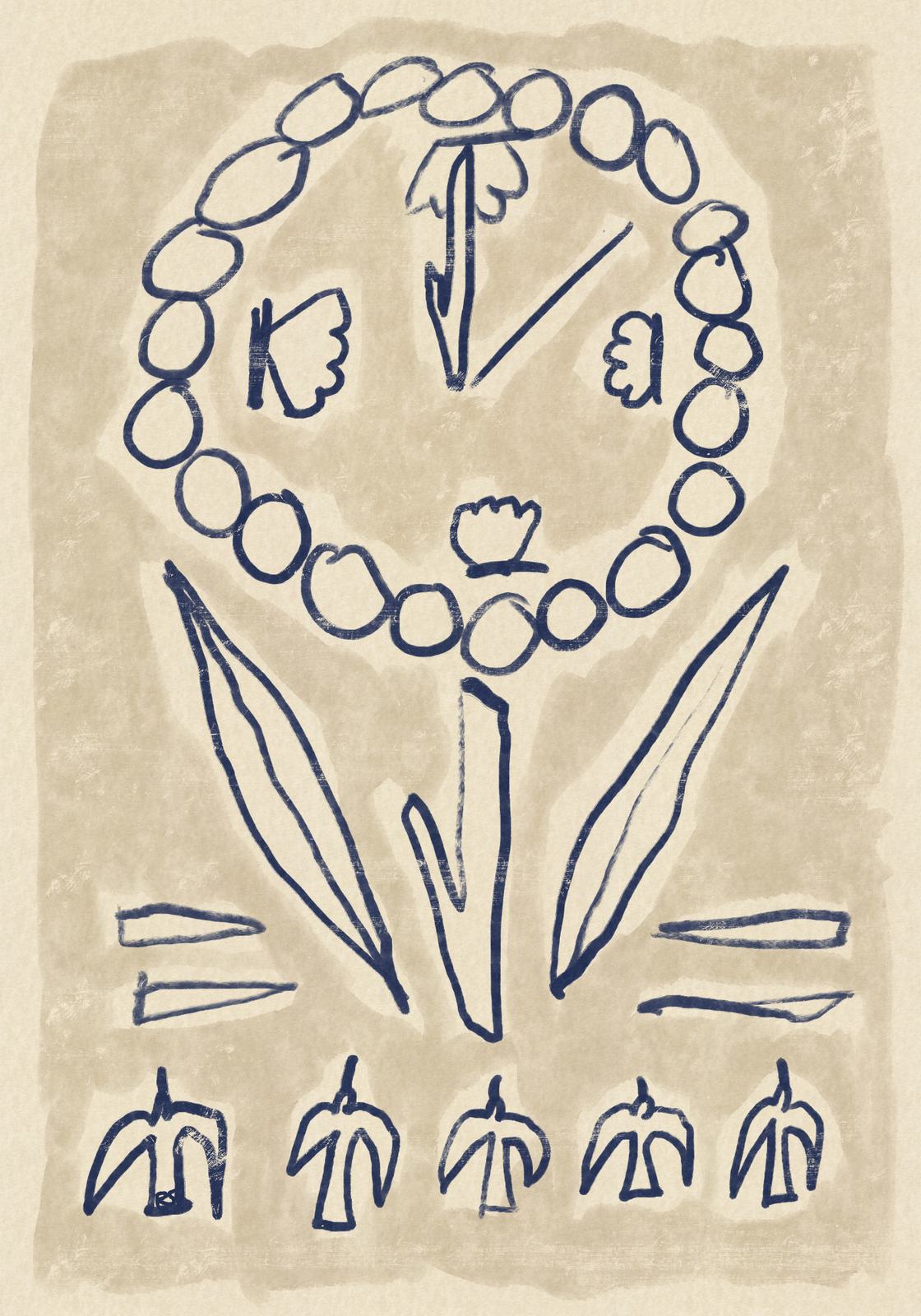 Poster - Abstrakt Botanisk Konst