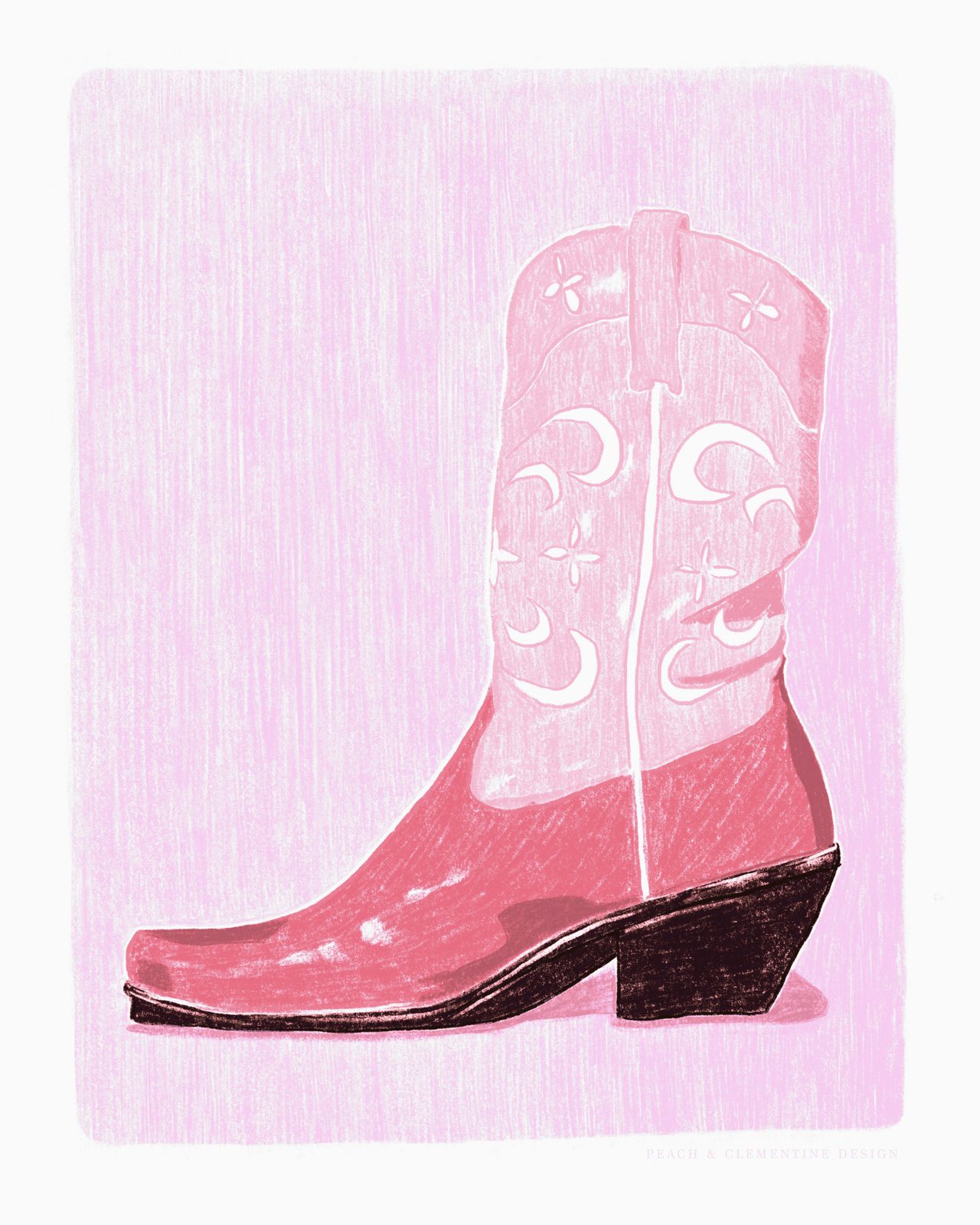 Poster - Rosa Cowboy Boot