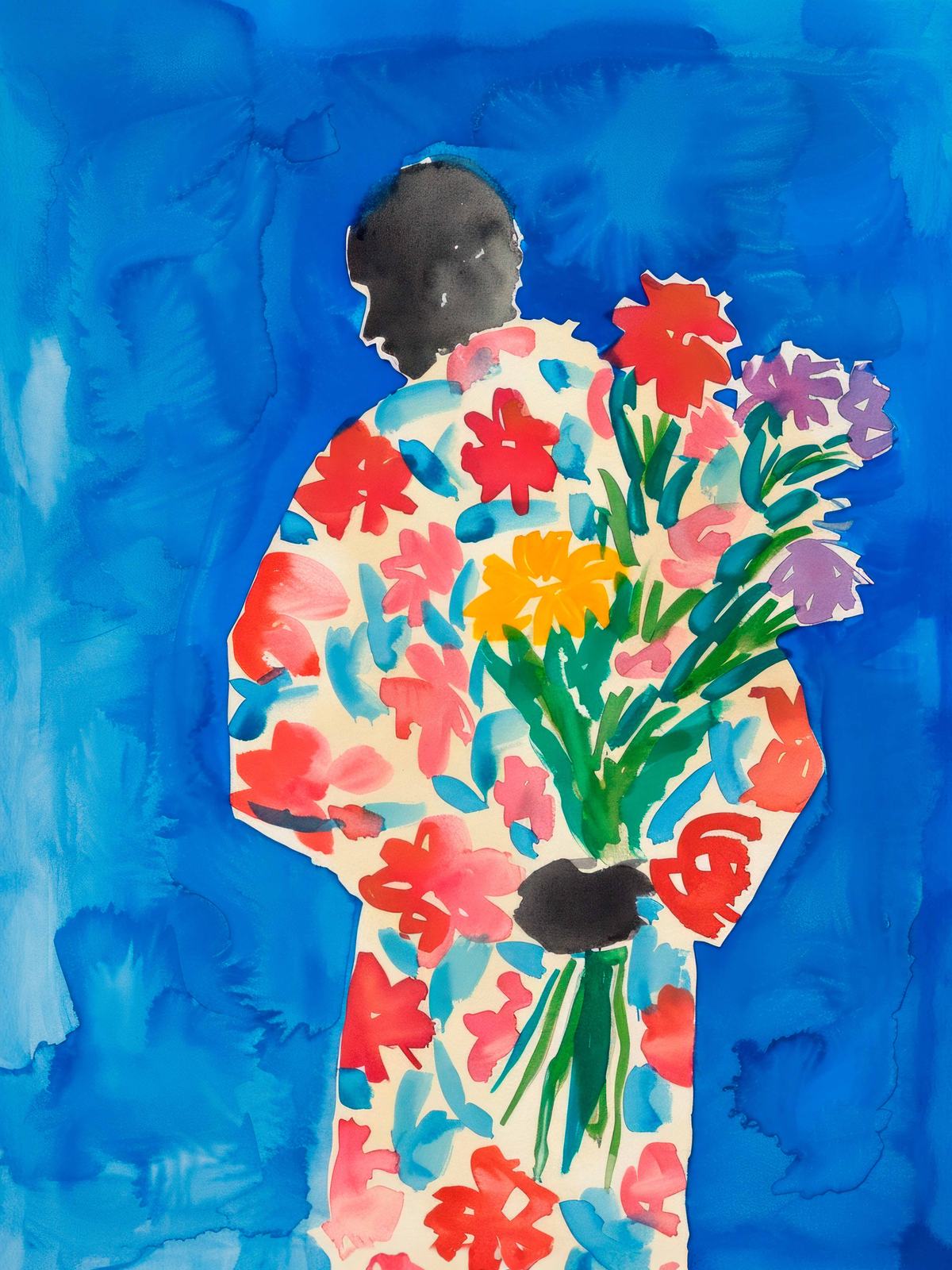 Poster - Levande Blommande Man