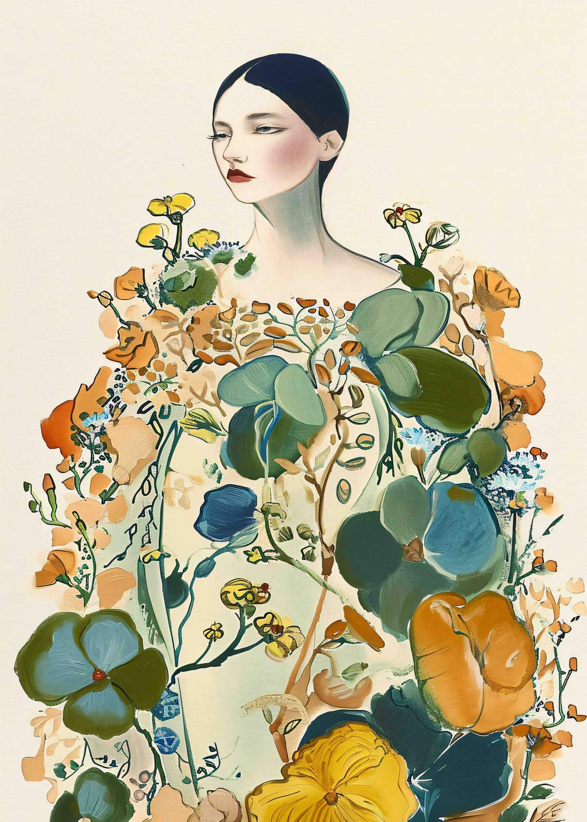 Poster - Blomsterporträtt