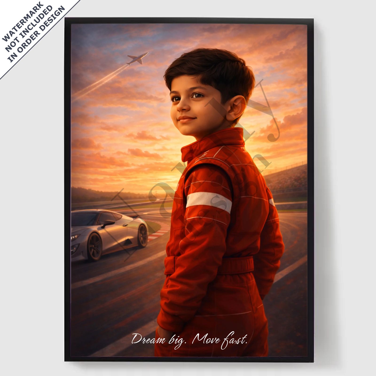 Personlig Poster - Filmisk Racing Poster - AI Poster
