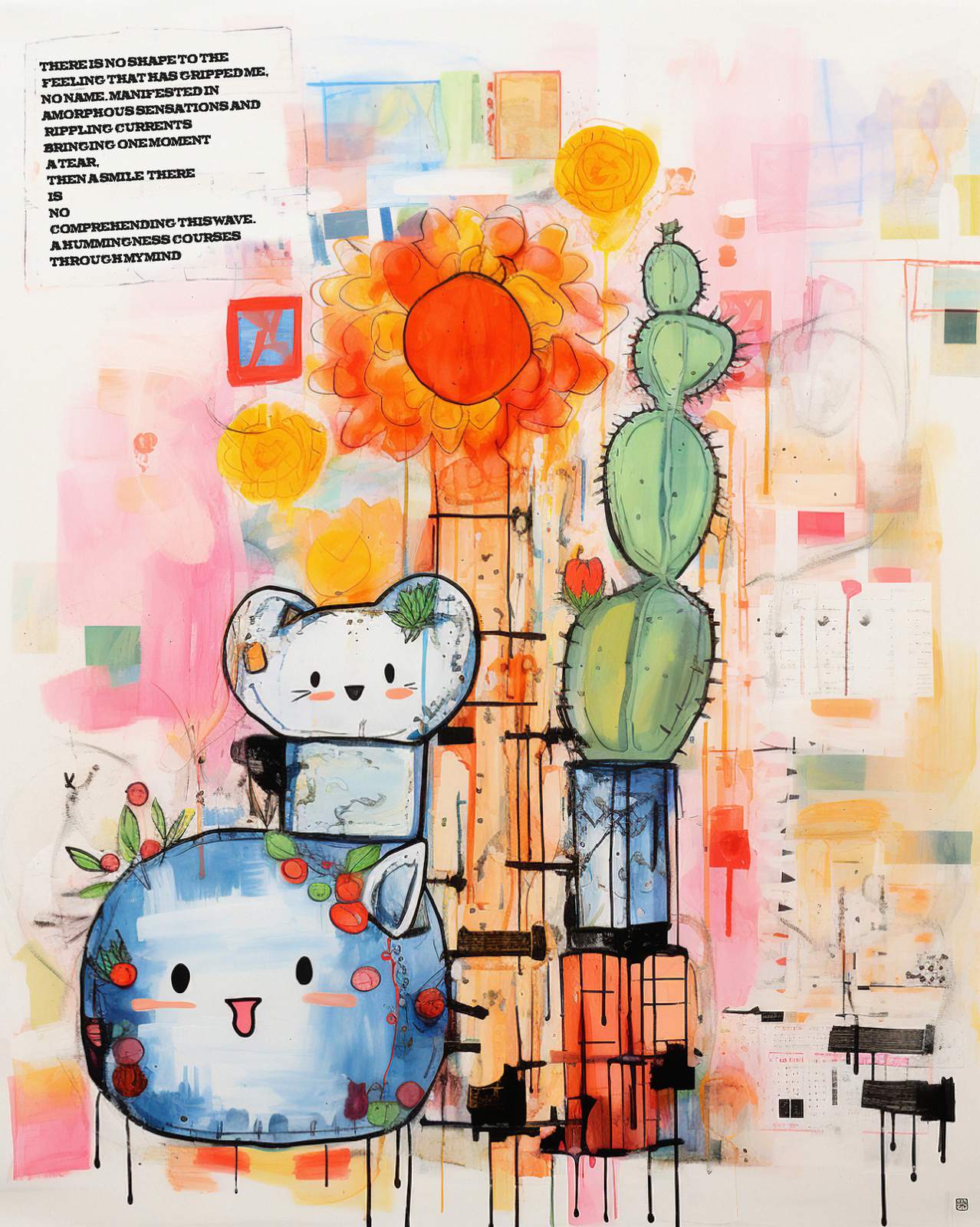Poster - Abstrakt Kaktuskonst