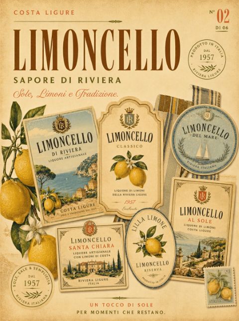 Poster - Limoncelloetiketter