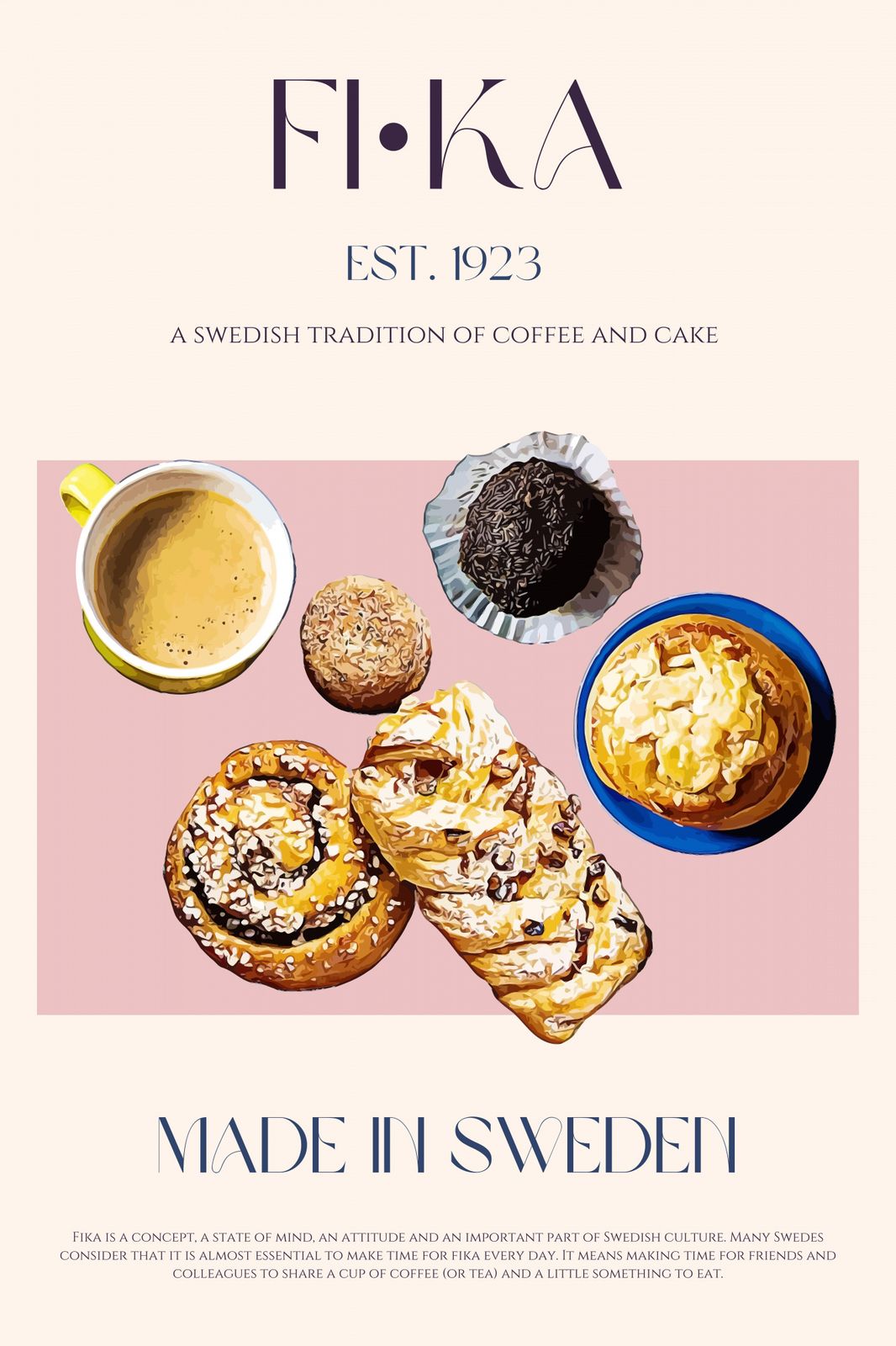 Poster - Svensk Fika Tradition