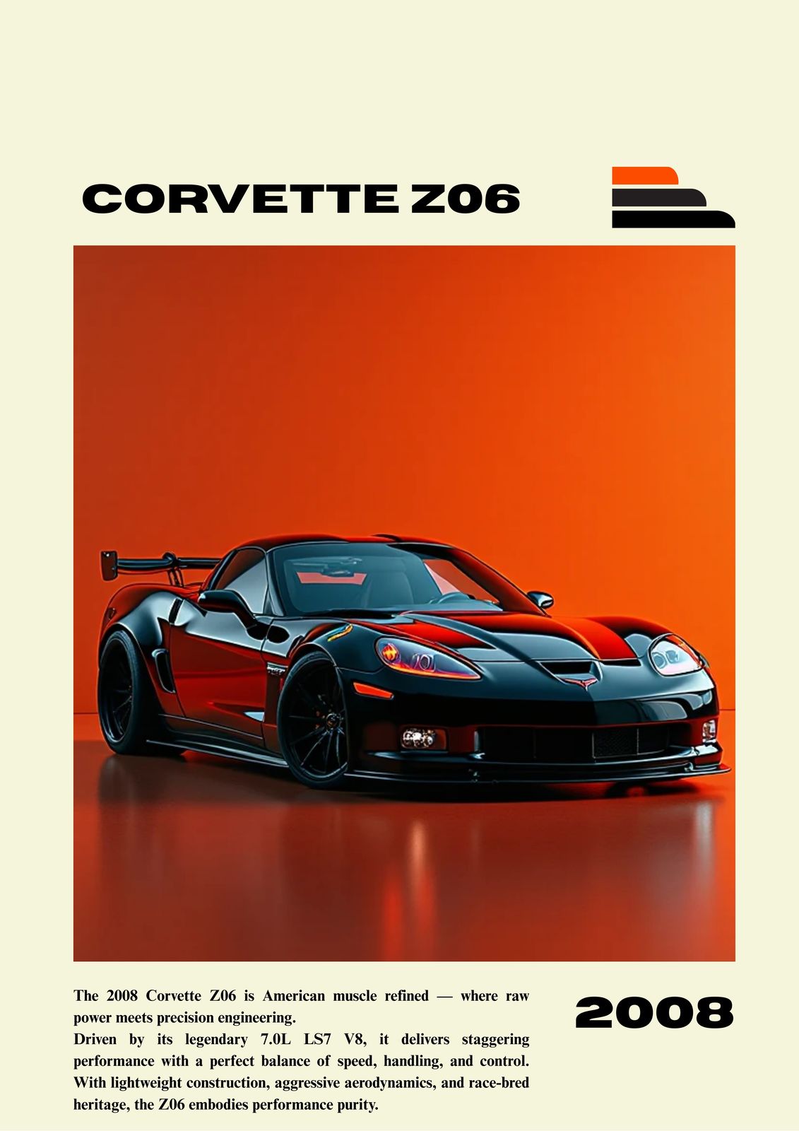 Poster - Corvette Z06 2008