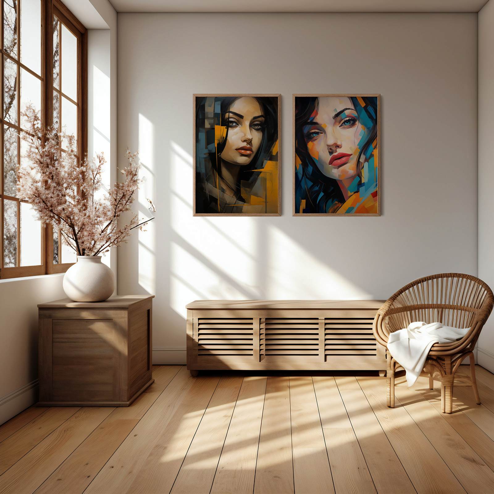 Poster - Konstnärligt Porträtt Set om 2