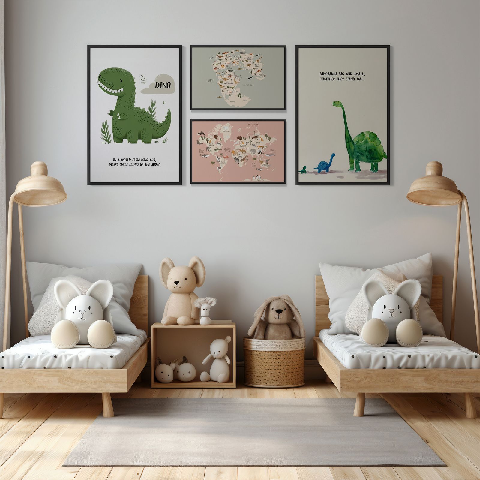 Poster - Dinosaurieäventyr Set av 4