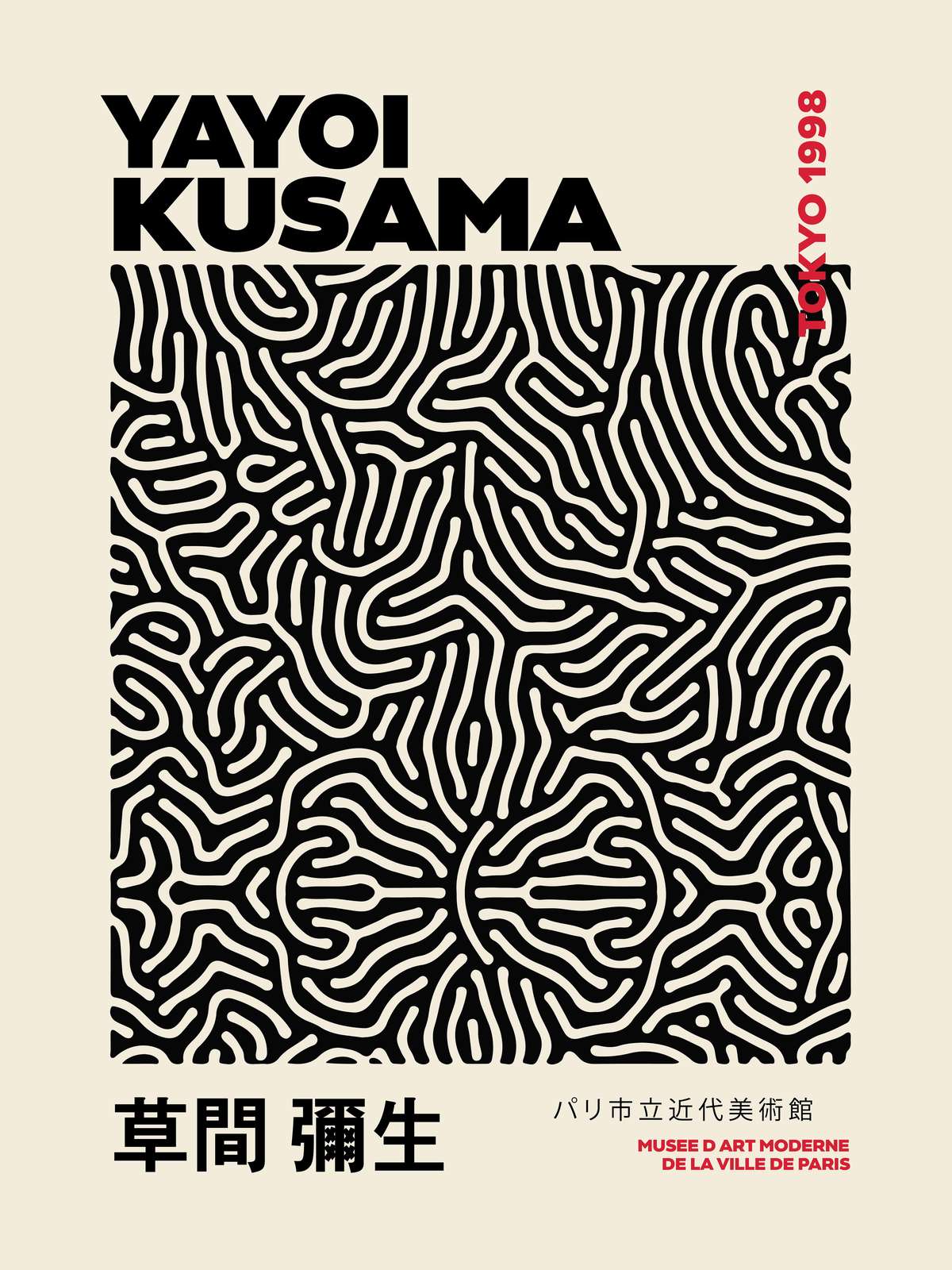 Poster - Yayoi Kusama 1998 Tokyo
