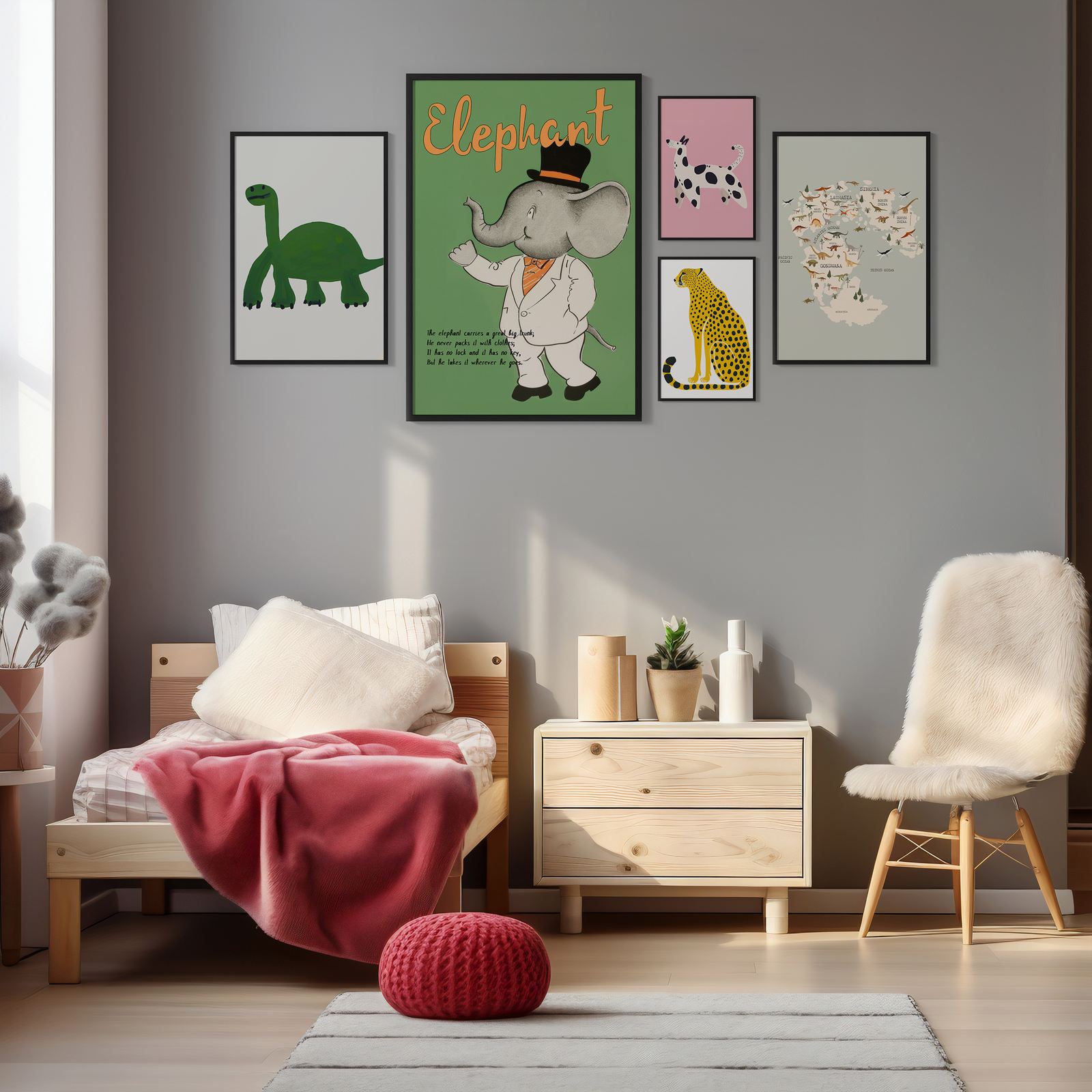 Poster - Djurtåg / Set of 5