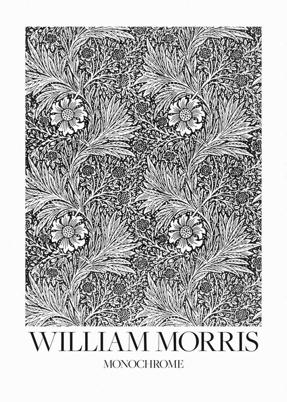 Poster - William Morris Monokrom