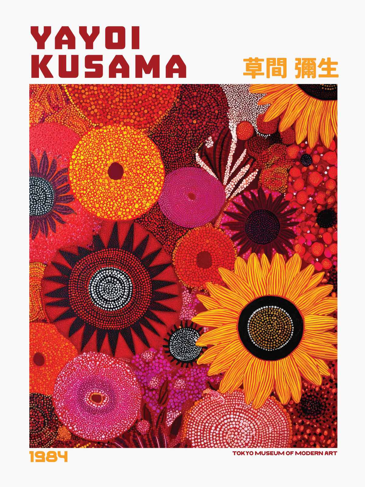 Poster - Yayoi Kusama Blomster