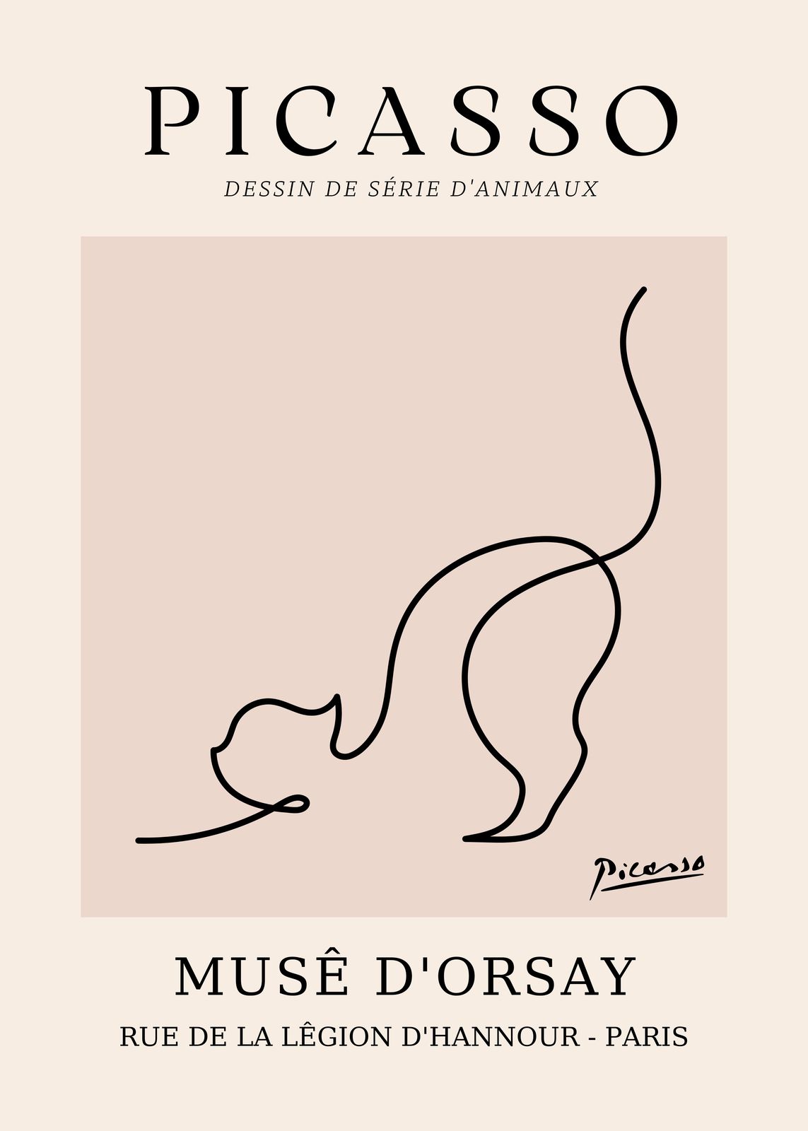 Poster - Picasso Linjeteckning