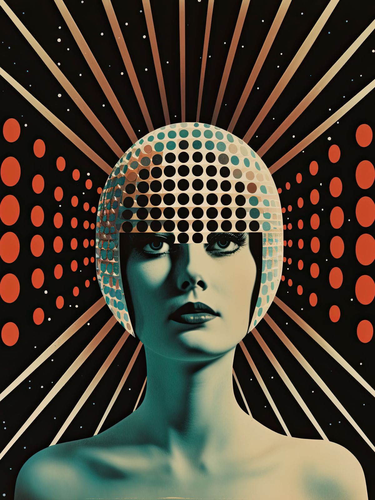 Poster - Surrealistiskt Kvinnoporträtt