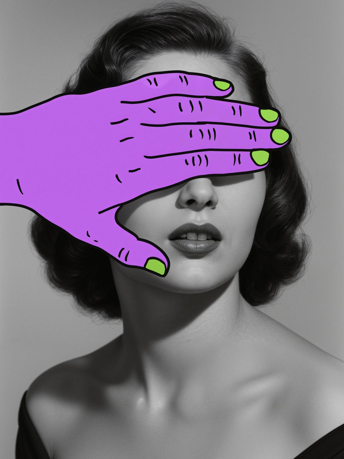 Poster - Kvinna med Hand